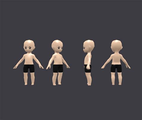Mage Chibi Rigged Base Mesh 3D Model is completely ready to be used as a starting point to develop your characters. . Chibi 3d model base